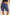 HYFVE High-Waist Pleated Satin Shorts Dusty Blue Shorts
