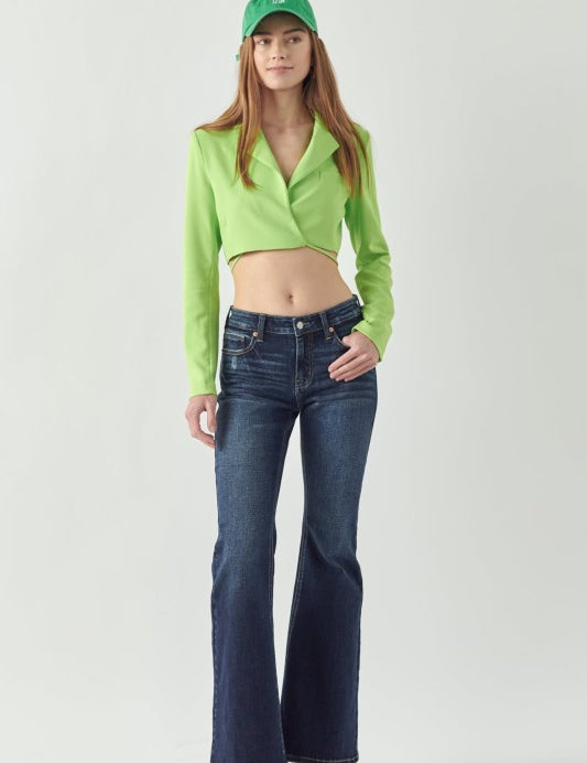 As Shown Artemis Vintage Mid Rise Stretch Super Flare Jeans | Jeans Daverri Fashions