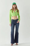Artemis Vintage Mid Rise Stretch Super Flare Jeans - DAVERRI FASHIONS