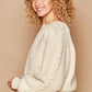 POL Cable Knit Cutout Long Sleeve Sweater