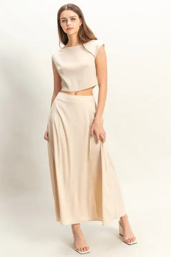 HYFVE Sleeveless Top and Maxi Skirt Set - DAVERRI FASHIONS
