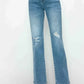bytos Full Size Distressed High Rise Straight Jeans - DAVERRI FASHIONS