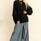 Davi & Dani Round Neck Raglan Sleeve Sweatshirt Sweatshirts