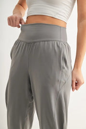MONO B Flowbarrel High Waist Active Pants | Daverri Fashions