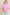 BOMBOM Floral Round Neck Peplum Blouse Pink