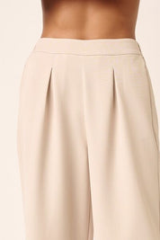 Mittoshop Inverted Pleat Detail Wide Leg Pants Bottoms