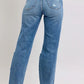 Judy Blue Full Size High Waist Heavy Destroy Straight Jeans Plus Size