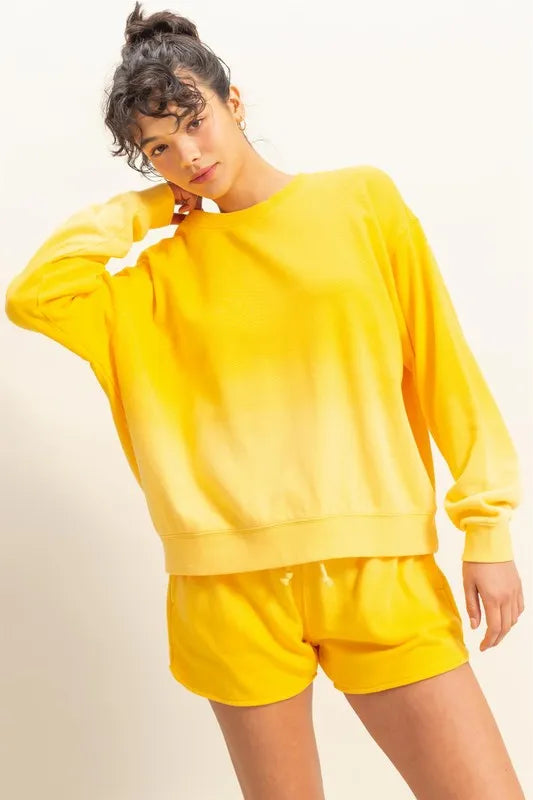 HYFVE Dip Dye Long Sleeve Sweatshirt Sweatshirts
