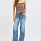 RISEN Full Size Mid Rise Crop Straight Jeans with Taylor Cuffed Plus Size - DAVERRI FASHIONS