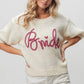 BiBi Metallic Letter Short Puff Sleeve Hairy Sweater - DAVERRI FASHIONS