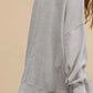 Side Slit Round Neck Long Sleeve Sweatshirt - DAVERRI FASHIONS