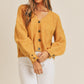 Long Sleeve Button Down Sweater Cardigan - DAVERRI FASHIONS