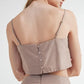 MABLE Linen Mix Crop Cami and Wide Leg Pants Set Outfit Sets