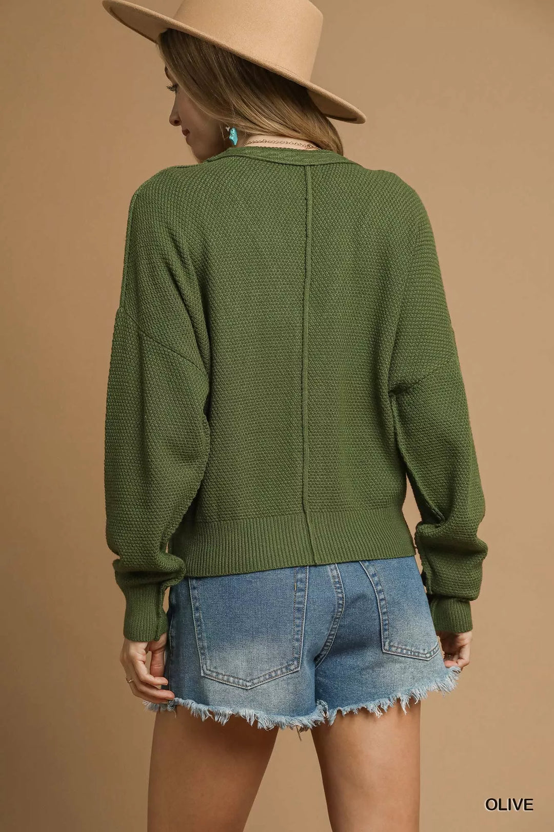 Umgee Chunky Cable Knit V-Neck Button-Up Cardigan | Cardigans Daverri Fashions