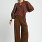 Umgee Wide-Leg Corduroy Pants Pants