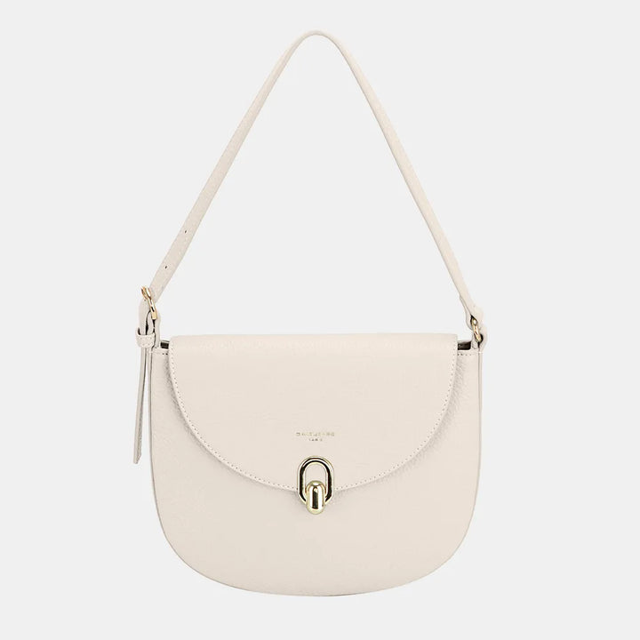 David Jones Metal Buckle Shoulder Bag Ivory One Size Handbags