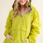 Leopard Print Hoodie Zipper Up Pocket Windbreaker Outerwear