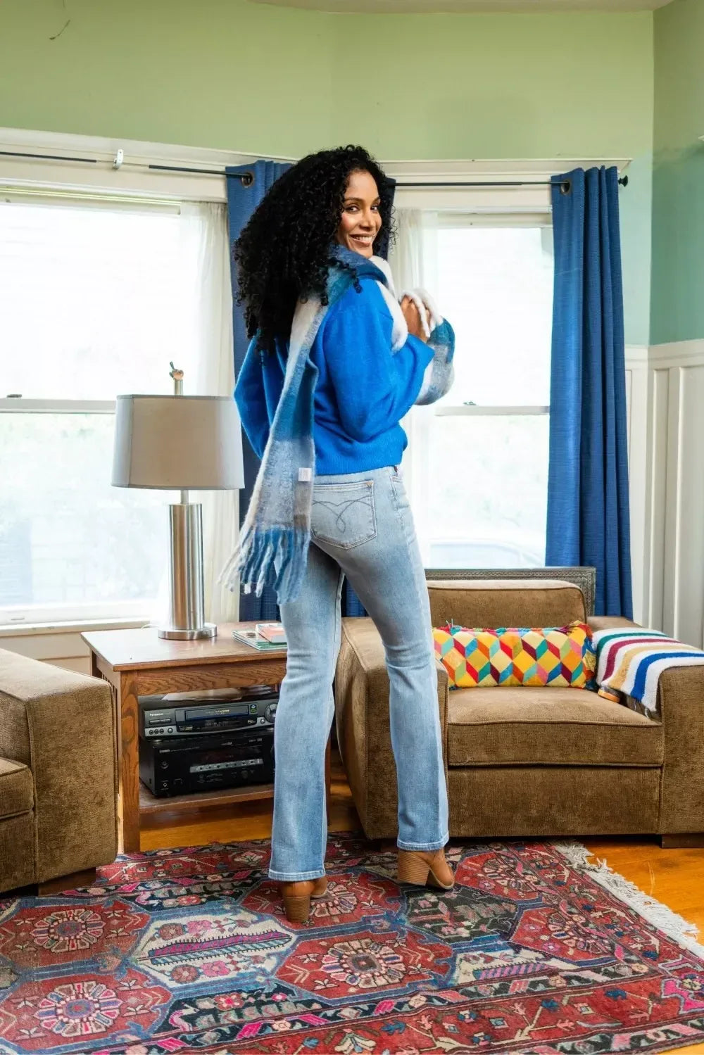 Judy Blue Mid Rise Thermal Bootcut Jeans - DAVERRI FASHIONS