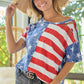 BiBi American Flag Theme Short Sleeve T-Shirt T-Shirts