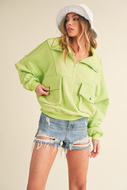 LIME S Carter Pullover | Tops Daverri Fashions