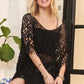 ADORA Fringe Hem Crochet Top Tops