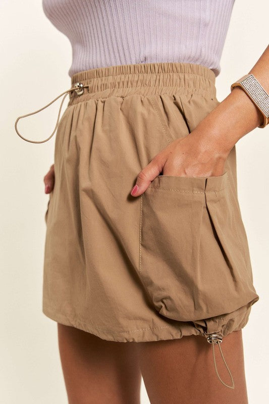 ADORA Drawstring Skort with Pockets Skorts