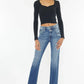 Kancan High Rise Wide Waistband Slim Straight Jeans - DAVERRI FASHIONS