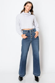 As Shown 1 (24) Artemis Vintage Tummy Control 90's Vintage Wide Jeans | Jeans Daverri Fashions