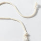 Cream braided cord with frayed ends for Star Print Washed Drawstring Jeans