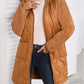 Zip Up Long Sleeve Hooded Coat - DAVERRI FASHIONS