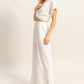 HYFVE Twisted Front Short Sleeve Top and Wide Leg Pants Set Pants
