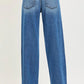 RISEN Slouchy Baggy Jeans in blue denim with classic back pockets