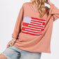 SAGE + FIG American Flag Patch Drop Shoulder T-Shirt T-Shirts