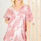 Heimish Full Size Ruffled Sleeve Tie Dye Top Plus Size