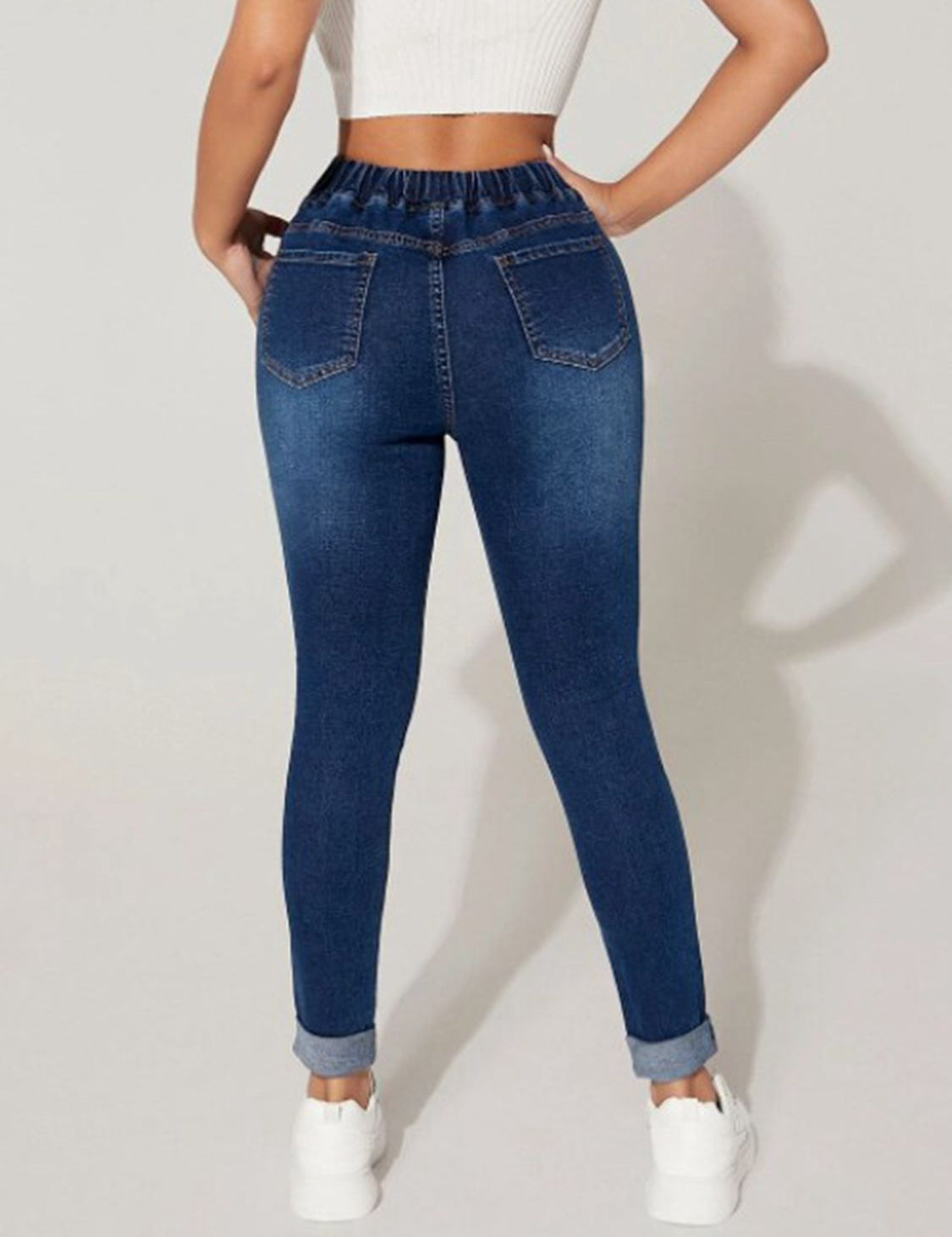 Drawstring Cropped Jeans | Jeans Daverri Fashions