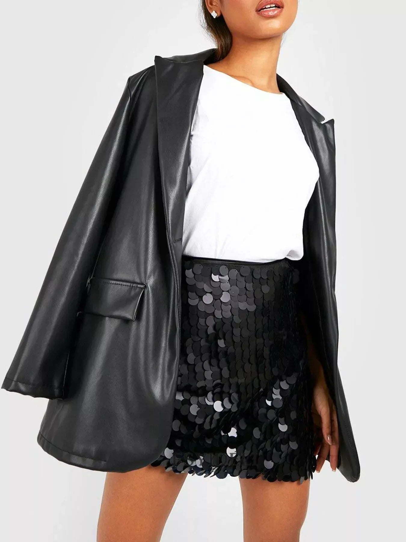 Sequin Mini Skirt - DAVERRI FASHIONS
