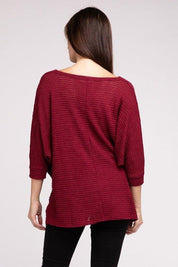 Zenana 3/4 Sleeve Hi-Low Top Shirts & Tops