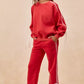 BiBi Side Lined Bow Details Fleece Sweatpants - DAVERRI FASHIONS