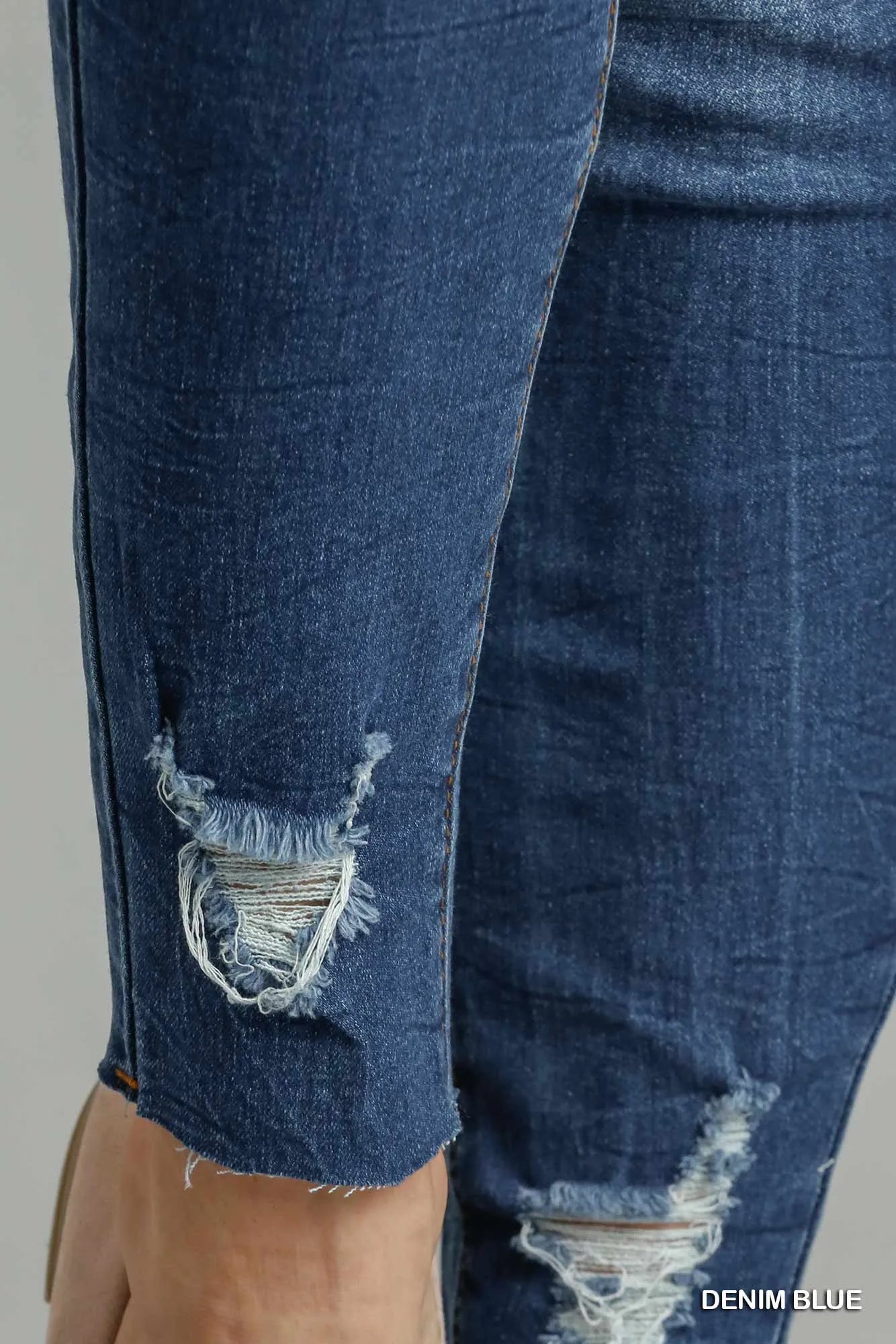 Umgee Distressed Skinny Jeans with Pockets Jeans