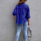 Distressed Drop Shoulder Denim Jacket - DAVERRI FASHIONS