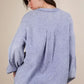 VERY J Plus Size Washed Cotton Gauze Oversized Top - DAVERRI FASHIONS