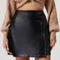 Buttoned High Rise Mini Skirt - DAVERRI FASHIONS