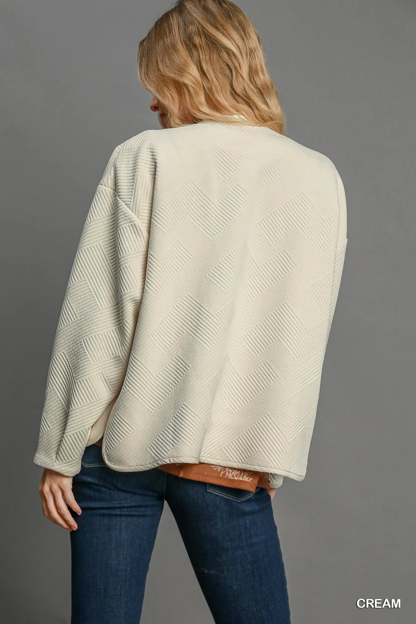 Umgee Textured Jacquard Jacket Jackets