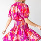 First Love Floral Short Sleeve Smocked Mini Dress Mini Dresses