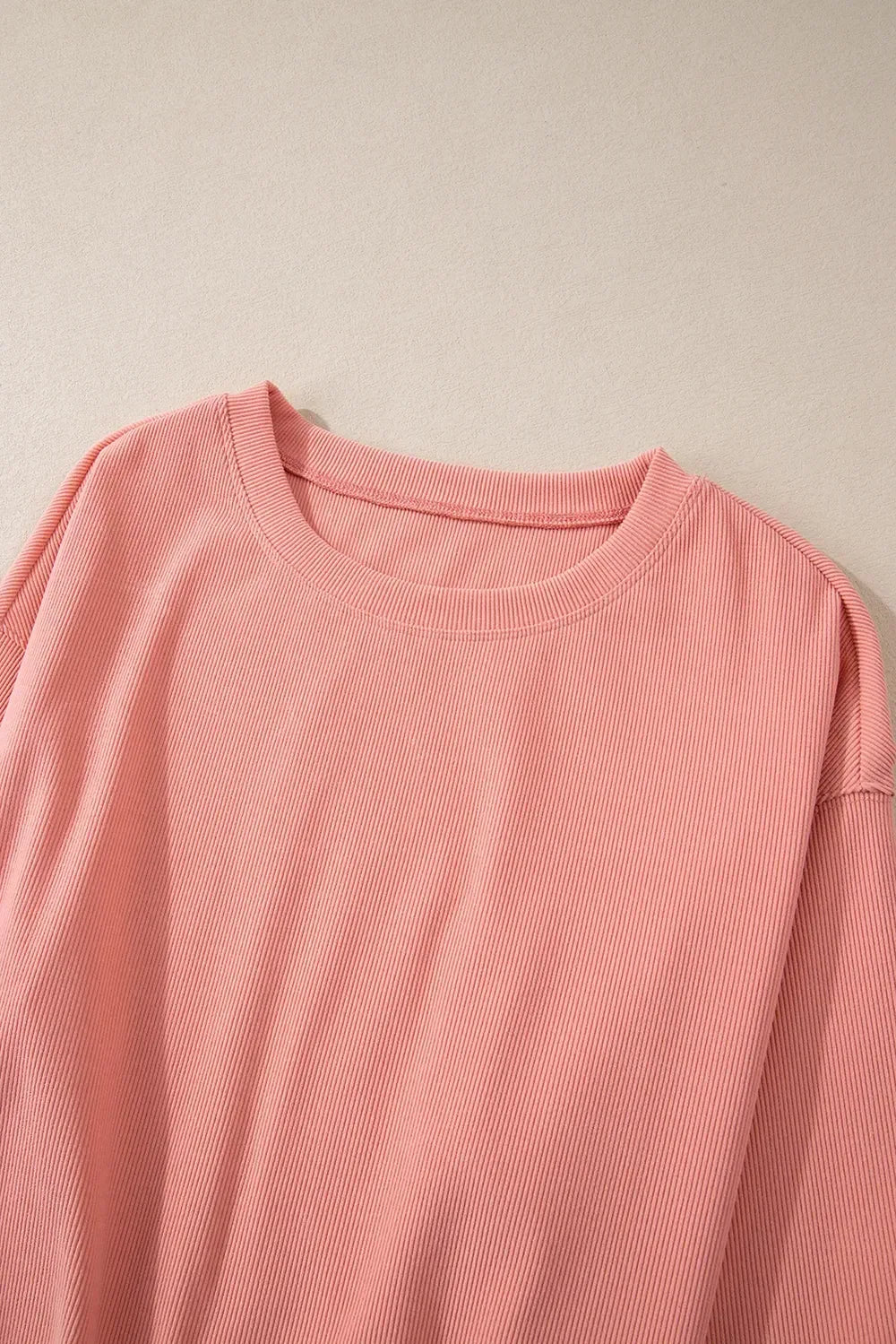 Round Neck Long Sleeve Top and Pants Set - DAVERRI FASHIONS