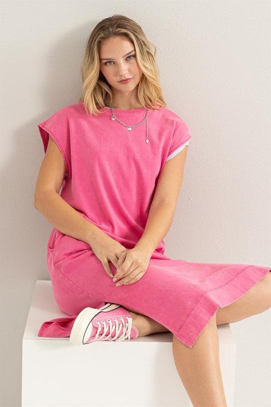 Casual Comfy Sleeveless Midi Dress Mid Dresses