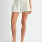 MABLE Pleated High Waist Twill Shorts