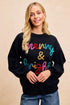 BiBi Tinsel Lettering Christmas Sweater - DAVERRI FASHIONS