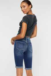 Kancan Full Size Cat's Whiskers Button Fly Denim Shorts | Daverri Fashions