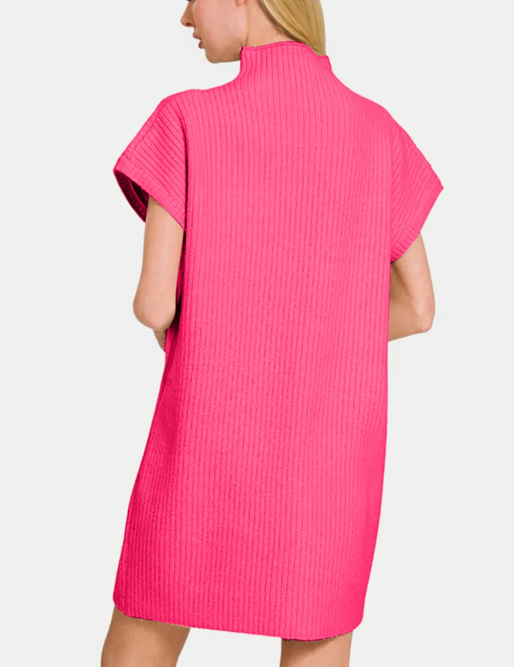 Zenana Short Sleeve Sweater Mini Dress | Sweaters Daverri Fashions